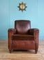 French leather club chair - SOLD
